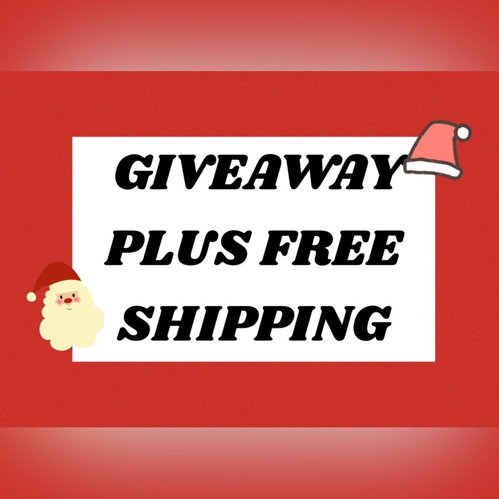 Giveaway Plus Free Shipping Sign